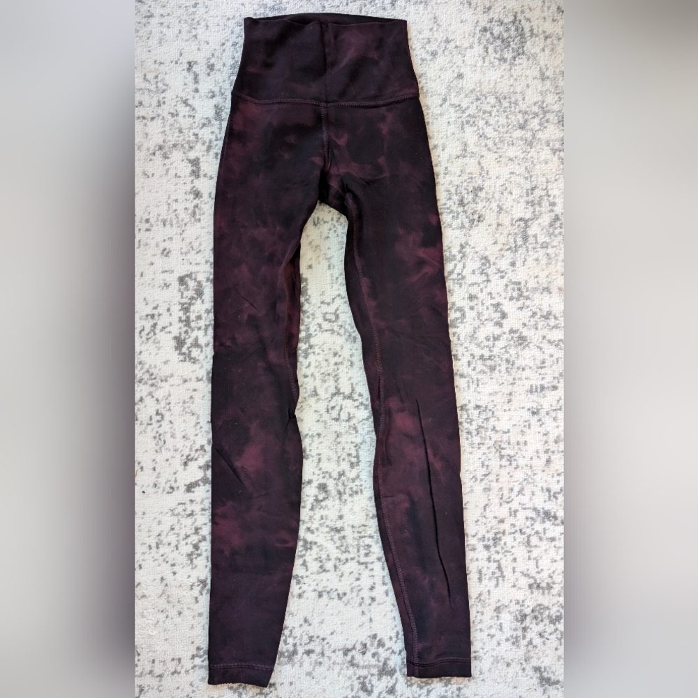 lululemon Align™ High-Rise Pant 28", Diamond Dye Cassis Black, Size 0 - Picture 3 of 6